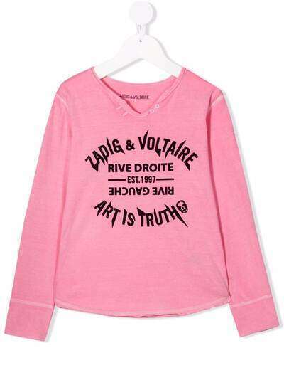 Zadig & Voltaire Kids футболка Boxo с длинными рукавами