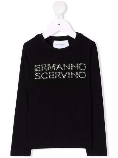 Ermanno Scervino Junior топ с длинными рукавами и логотипом