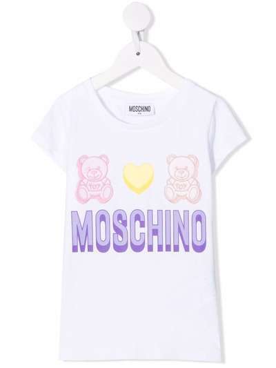 Moschino Kids футболка с принтом Teddy Bear