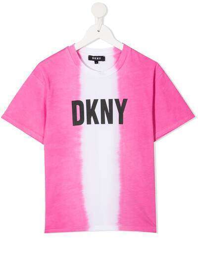 Dkny Kids футболка с логотипом и принтом тай-дай