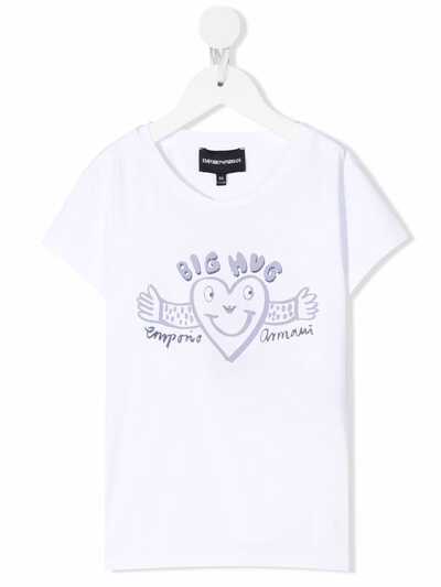 Emporio Armani Kids футболка с надписью