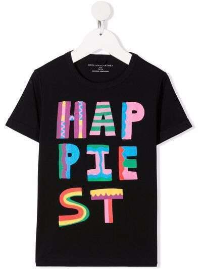 Stella McCartney Kids футболка с принтом Happiest