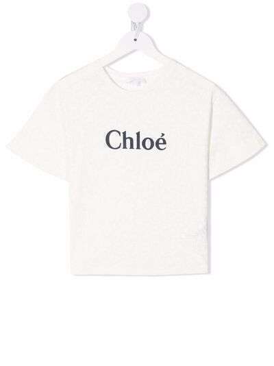 Chloé Kids футболка с логотипом