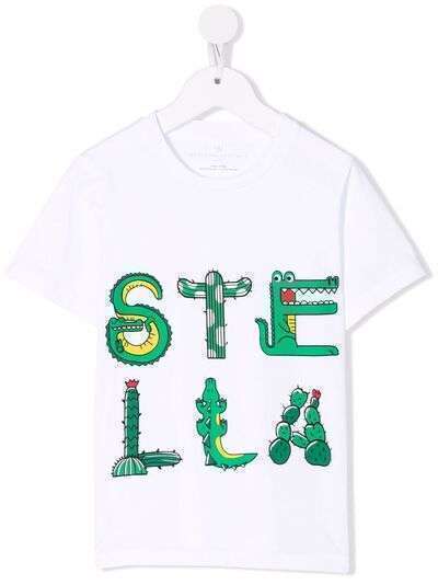 Stella McCartney Kids футболка из органического хлопка с графичным принтом