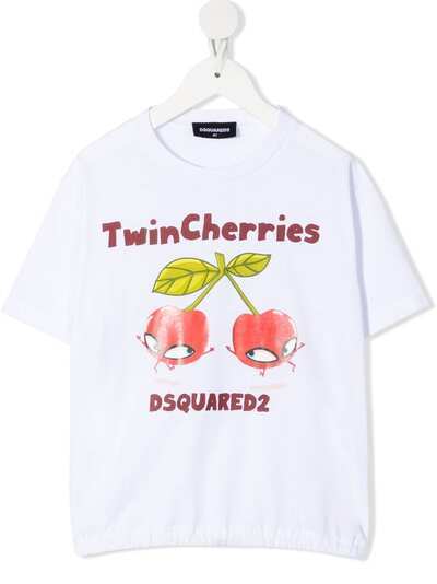 Dsquared2 Kids футболка с принтом Twin Cherries