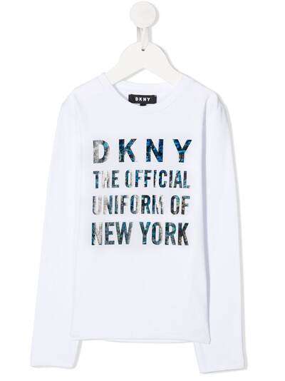 Dkny Kids топ с длинными рукавами и логотипом