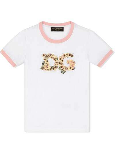 Dolce & Gabbana Kids футболка с вышивкой