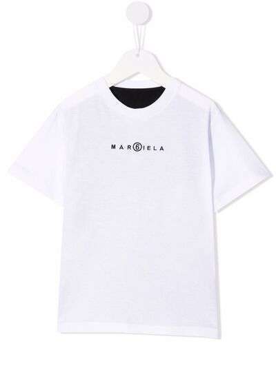 MM6 Maison Margiela Kids футболка в стиле колор-блок с логотипом