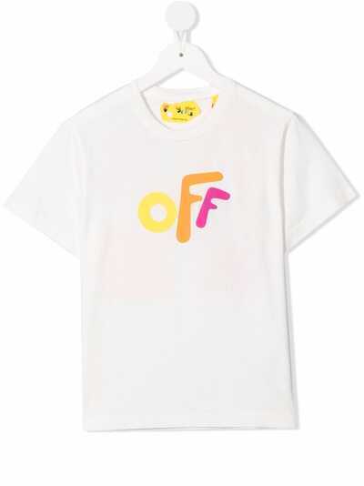 Off-White Kids футболка с логотипом