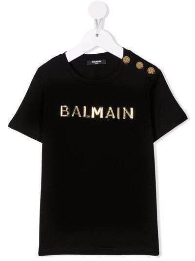 Balmain Kids футболка с логотипом