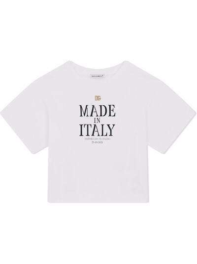 Dolce & Gabbana Kids футболка Made in Italy с логотипом