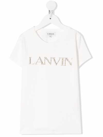 LANVIN Enfant футболка с логотипом и заклепками