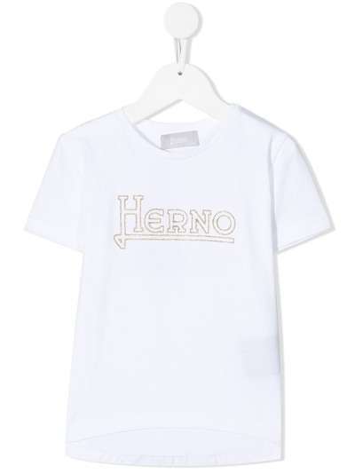 Herno Kids футболка с вышитым логотипом