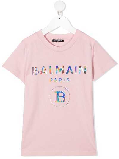 Balmain Kids футболка с логотипом