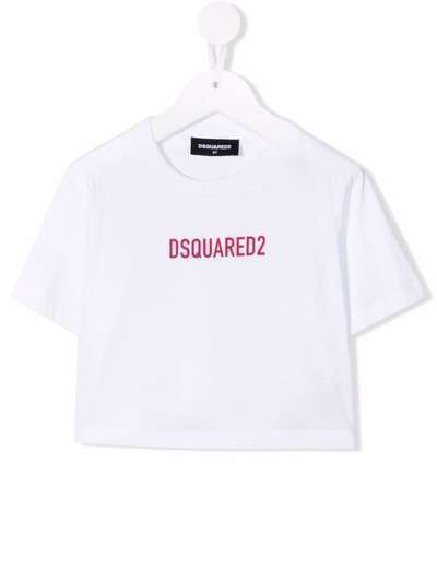 Dsquared2 Kids укороченная футболка с логотипом