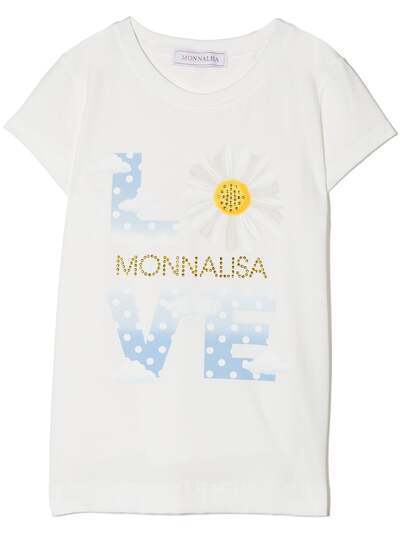 Monnalisa футболка с логотипом