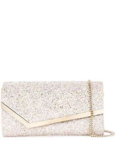 Jimmy Choo Emmie glitttered clutch EMMIEKSZ