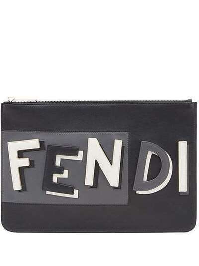 Fendi клатч с логотипом 7N0078A0YU