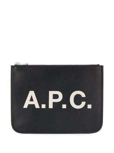 A.P.C. клатч на молнии с логотипом PUAAOM63383