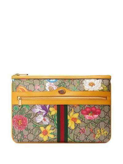 Gucci клатч Ophidia с принтом Flora 51755192YBC