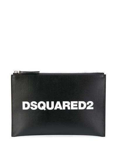 Dsquared2 клатч на молнии с логотипом POW000701501652