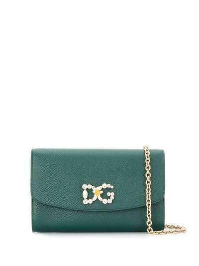 Dolce & Gabbana сумка через плечо с кристаллами и логотипом BI1275AU771