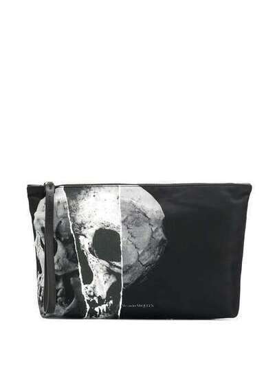 Alexander McQueen клатч с принтом Skull 550813HQN2N