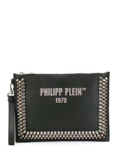 Philipp Plein клатч с заклепками и логотипом S20AMBB0109PLE053N