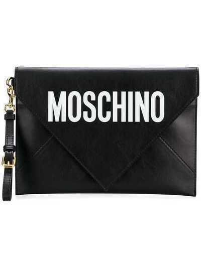 Moschino leather envelope clutch A84148001