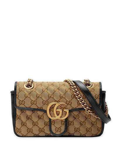 Gucci стеганая мини-сумка GG Marmont 446744HVKEG