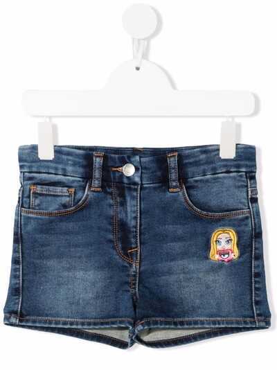 Chiara Ferragni Kids джинсовые шорты с нашивкой-логотипом