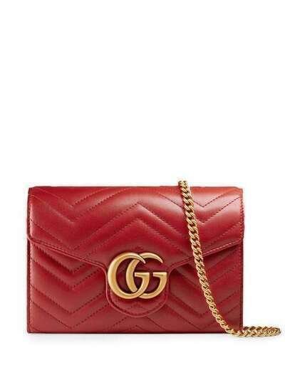 Gucci стеганая мини-сумка GG Marmont 474575DTD1T