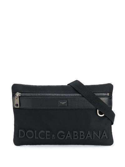 Dolce & Gabbana поясная сумка с тисненым логотипом BM1702AK766
