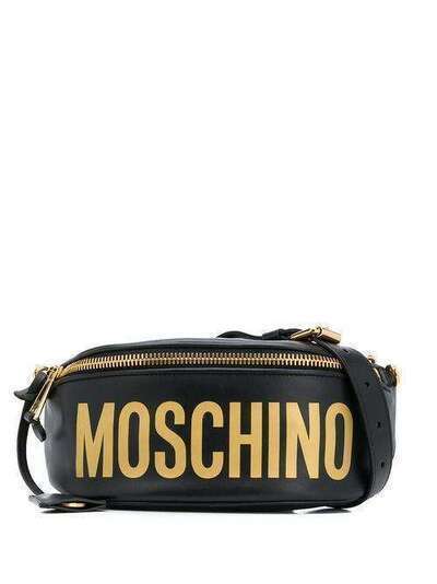 Moschino поясная сумка с металлическим логотипом A77128001
