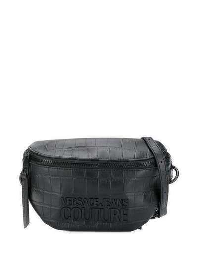 Versace Jeans Couture поясная сумка с тисненым металлическим логотипом E1VVBBL371411