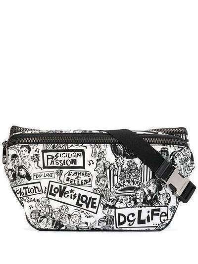 Dolce & Gabbana поясная сумка с принтом граффити BM1509AK441