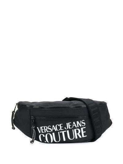 Versace Jeans Couture поясная сумка с контрастным логотипом E1YVBB4371428