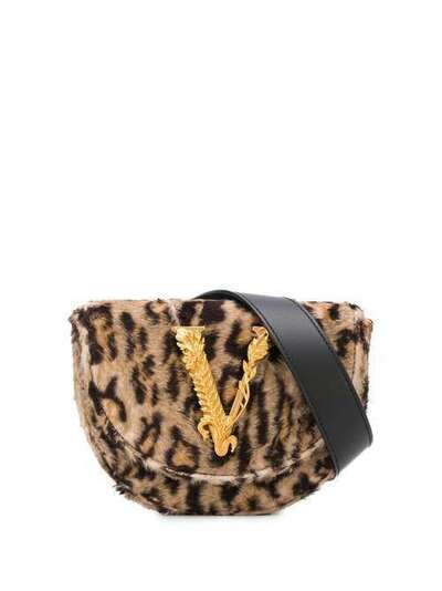 Versace поясная сумка Virtus с леопардовым принтом DV3G984DT2LEP