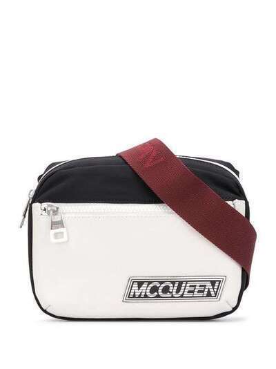 Alexander McQueen поясная сумка с нашивкой-логотипом