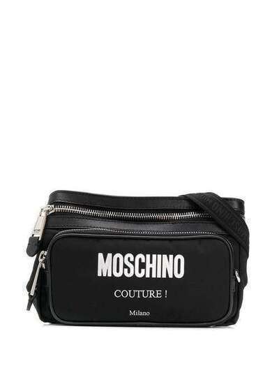 Moschino поясная сумка на молнии с логотипом A77088205