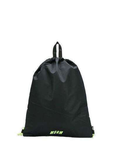 MSGM logo-print drawstring backpack 2841MDZ035890