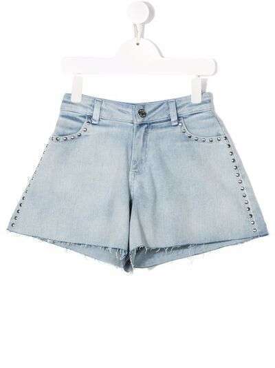 TWINSET Kids studded denim shorts