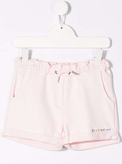 Givenchy Kids шорты с кулиской и логотипом