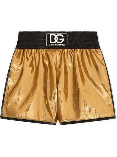Dolce & Gabbana Kids спортивные шорты с нашивкой-логотипом