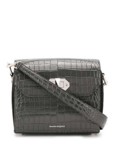 Alexander McQueen сумка на плечо с тиснением под кожу крокодила 5819401HB0Y