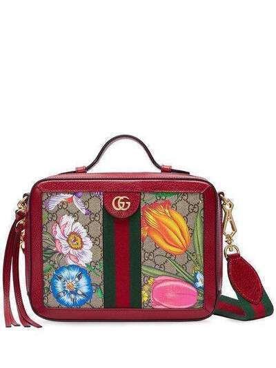 Gucci маленькая сумка на плечо Ophidia с принтом Flora 550622HV8AC