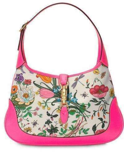 Gucci сумка-хобо Jackie среднего размера с принтом Flora 5501529ZIBG