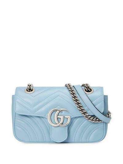 Gucci стеганая мини-сумка GG Marmont 446744DTDIP