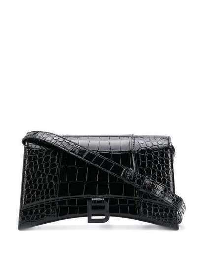 Balenciaga сумка на плечо Hourglass с тиснением под крокодила 6164461LR67