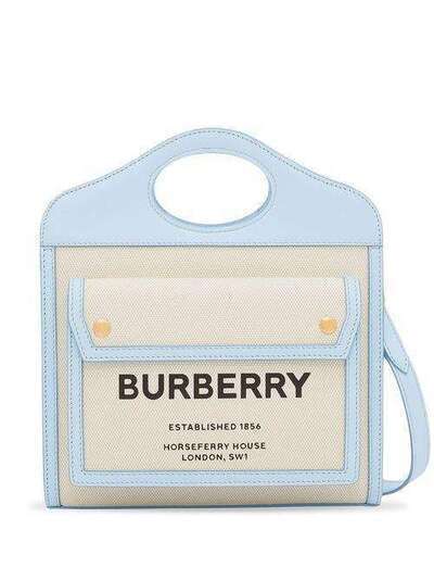 Burberry двухцветная сумка с карманом 8032406